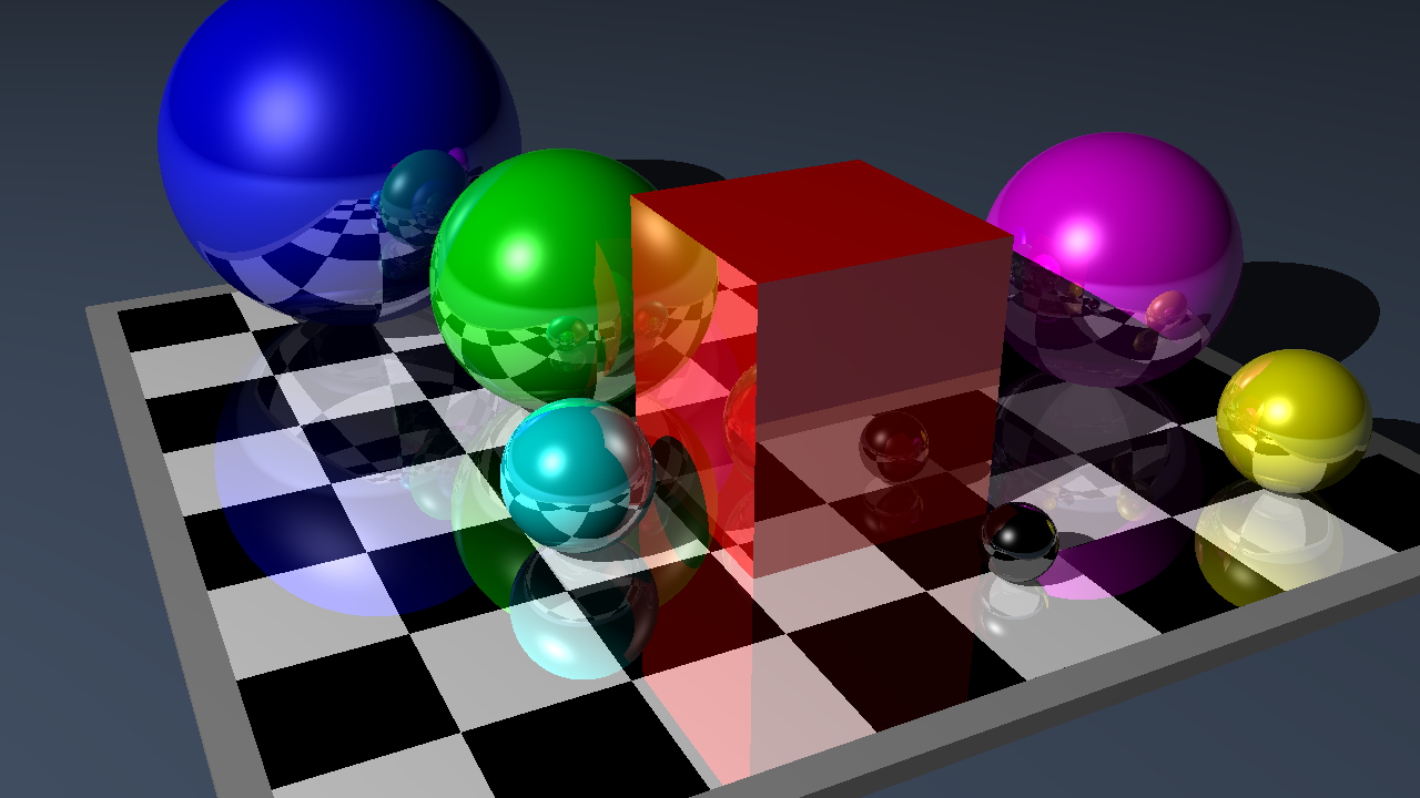 A ray-traced image created using the code from this workshop